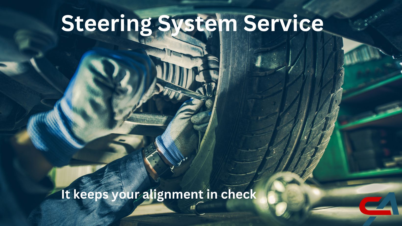 Steering system service, steering components, tie rod end, ball joint, wheel alignment
