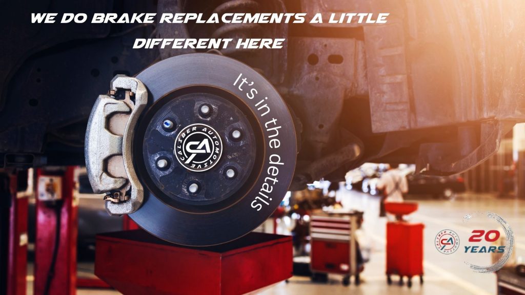 Brake replacement, brake repair, brake service, brake job.